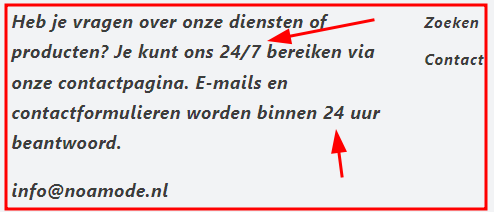 Misleiding! Alleen per mail bereikbaar!