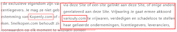 Verwijst naar steeds andere webshops!