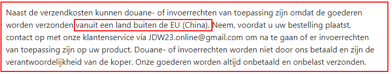 De verborgen kosten en dropshipping China.