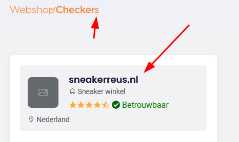 MALAFIDE webshop van de eigenaar van deze fake site.