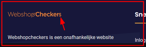 LET OP, 1 letter verschil met de echte site!