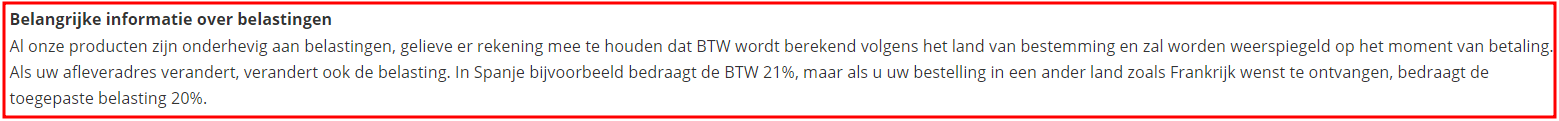 U betaalt dus MOGELIJK nog extra belastingen.