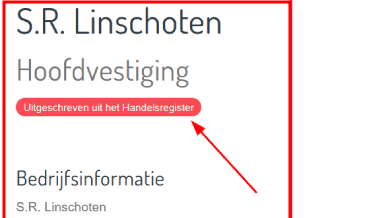 KvK melding: uitgeschreven!