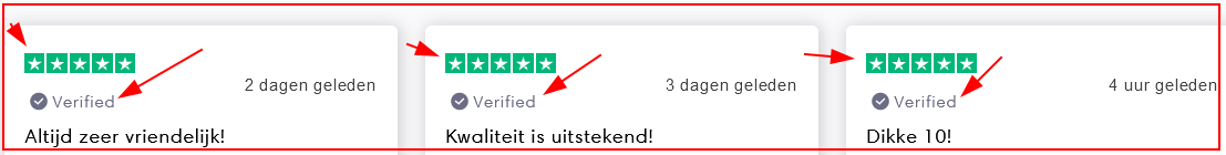 Misleiding: allemaal 5 sterren en allemaal "geverifieerd"!