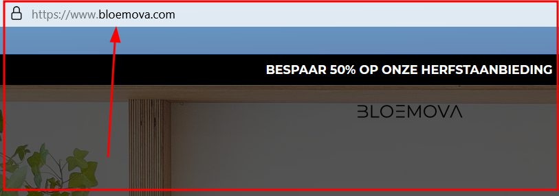 LET OP uw adresbalk!