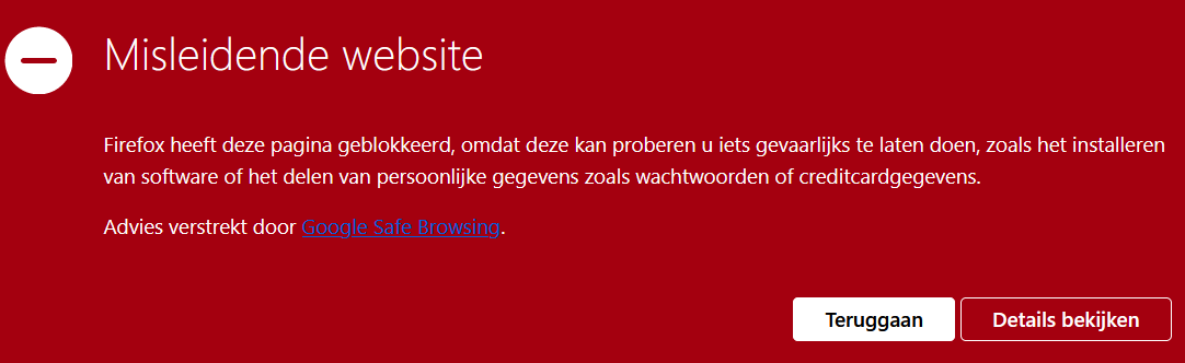 Browsermelding MIJDEN DUS!