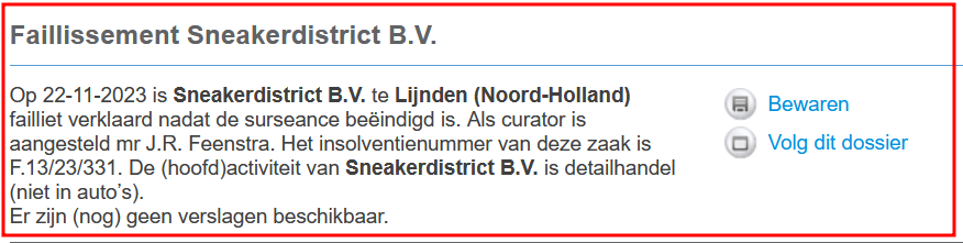 Publicatie van de curator