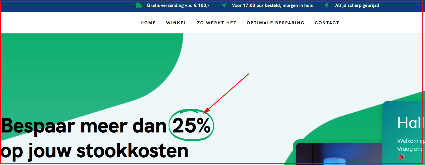 Deze claim (25%) is wettelijk verboden en compleet ondenkbaar!