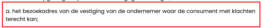 Niet verstrekt! Strijdig eigen voorwaarden (en wet)!