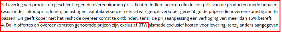 Dat is wettelijk verboden tenzij groothandel maar... blijkt nergens uit!