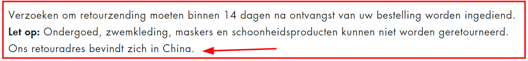 Goed verstopt in de algemene voorwaarden!