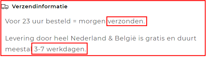 VERZONDEN is NIET bezorgd!