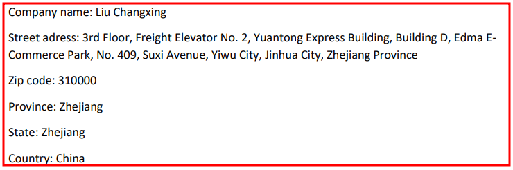 De leverancier / retoursadres!