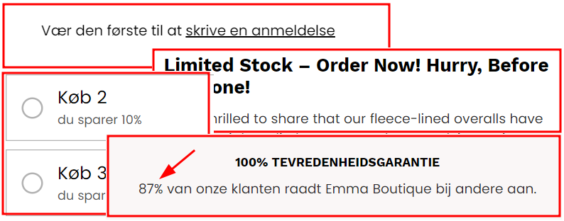 Mix van Deens, Duits, Engels en Nederlands..